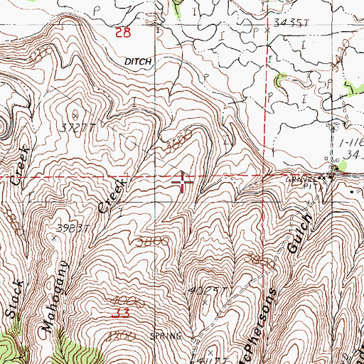 Topographic Map of Clarks Creek Ditch, OR
