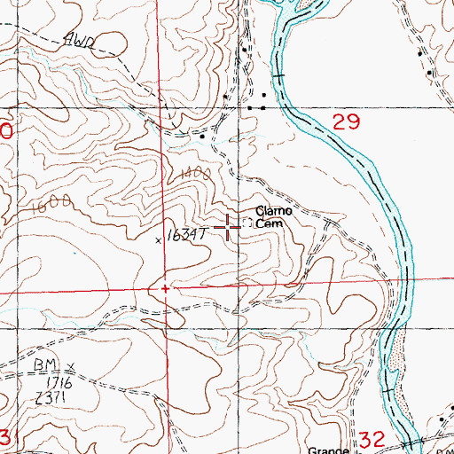 Topographic Map of Clarno Cemetery, OR