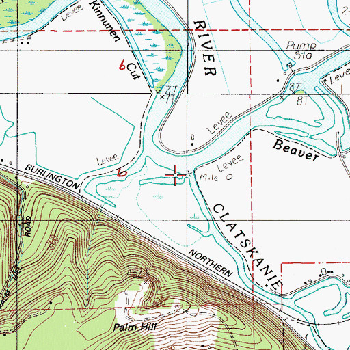 Topographic Map of Clatskanie River, OR