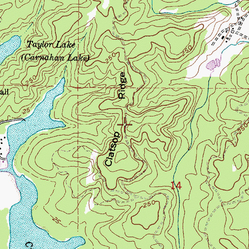 Topographic Map of Clatsop Ridge, OR