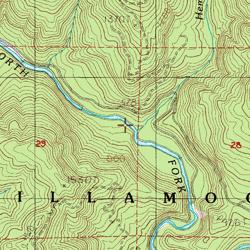 Topographic Map of Hembre Creek, OR