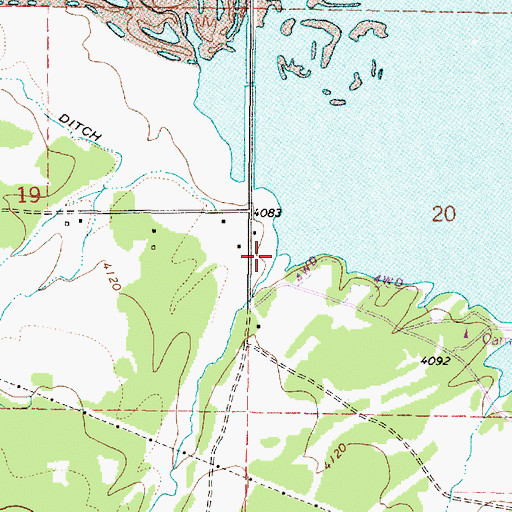 Topographic Map of Clear Creek, OR