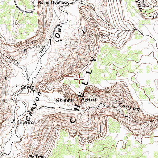 Topographic Map of Sheep Point, AZ