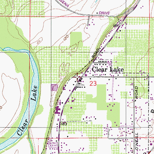 Topographic Map of Clear Lake, OR