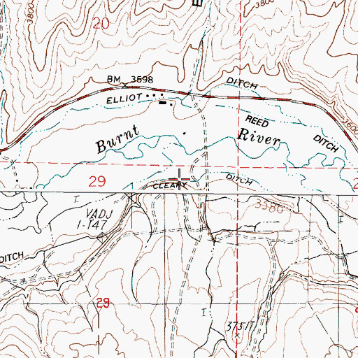 Topographic Map of Cleary Ditch, OR