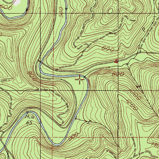 Topographic Map of Cleghorn Creek, OR