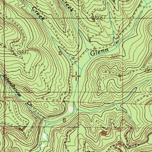 Topographic Map of Cleighton Creek, OR