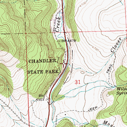 Topographic Map of Clover Creek, OR