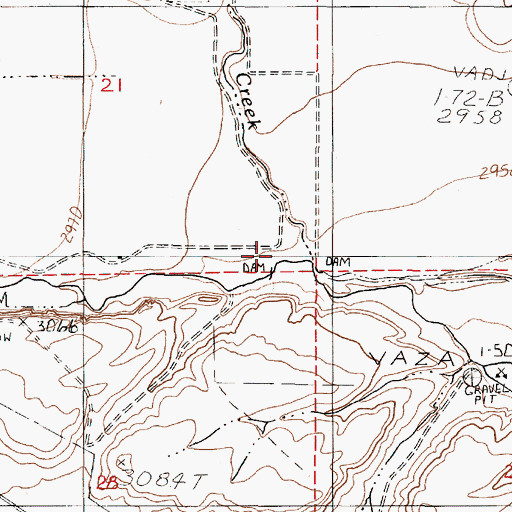 Topographic Map of Clover Creek, OR