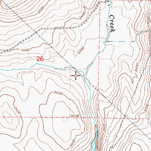 Topographic Map of Clover Creek, OR