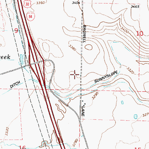 Topographic Map of Clover Creek Valley, OR
