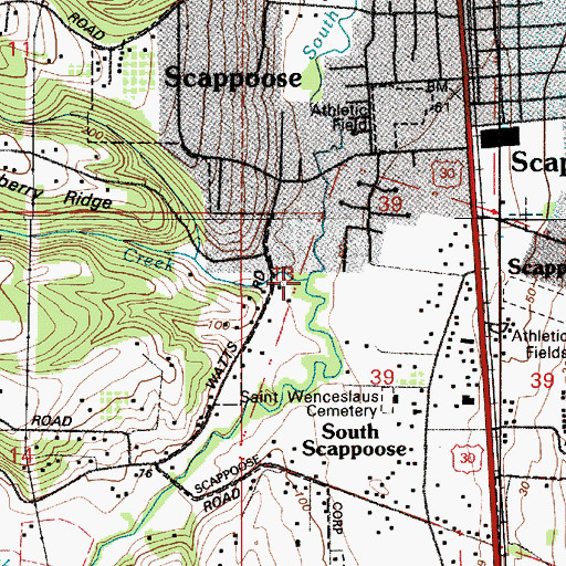 Topographic Map of Coal Creek, OR