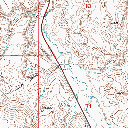 Topographic Map of Coal Mine Basin Creek, OR