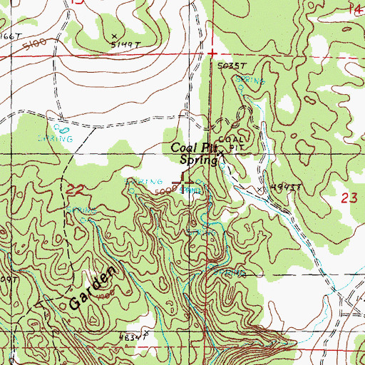 Topographic Map of Coal Pit Spring, OR