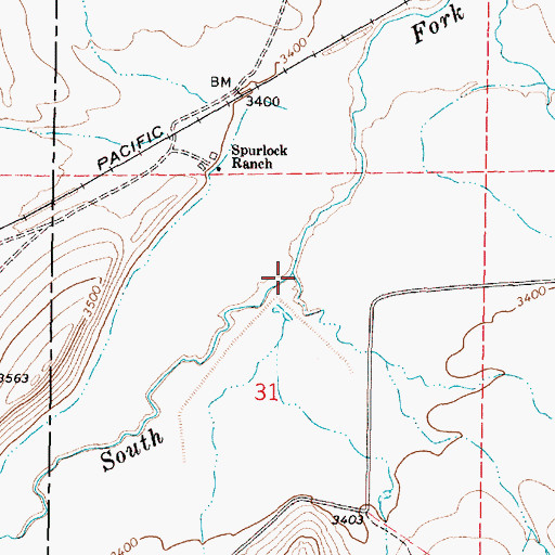 Topographic Map of Cobb Creek, OR