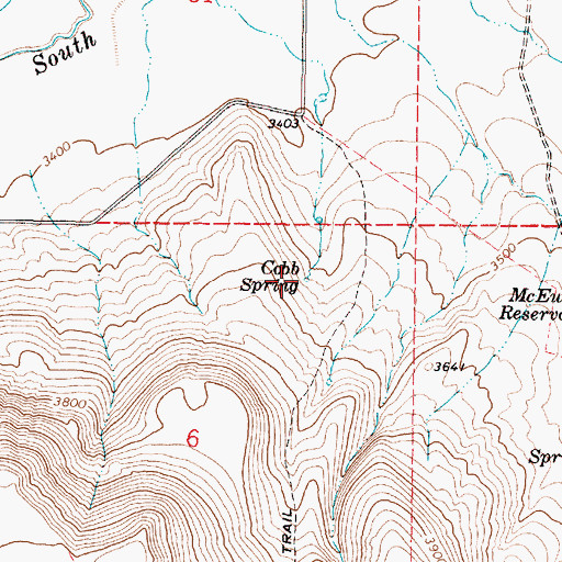 Topographic Map of Cobb Spring, OR