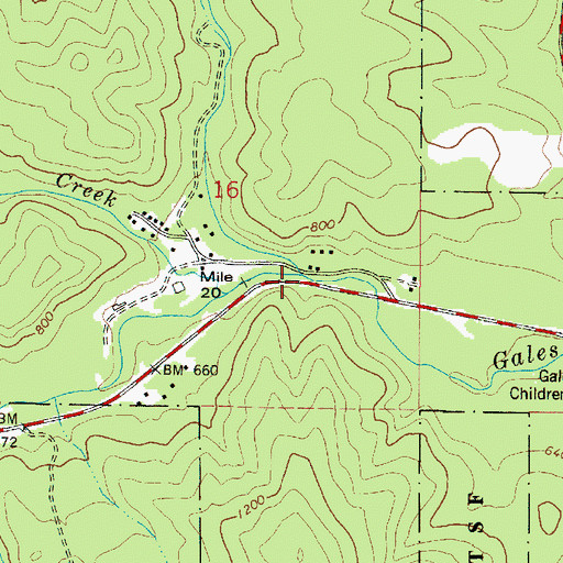 Topographic Map of Coffee Creek, OR