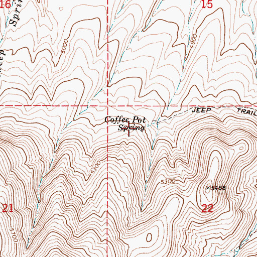 Topographic Map of Coffee Pot Spring, OR