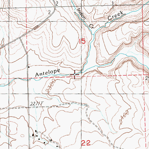 Topographic Map of Cold Camp Creek, OR
