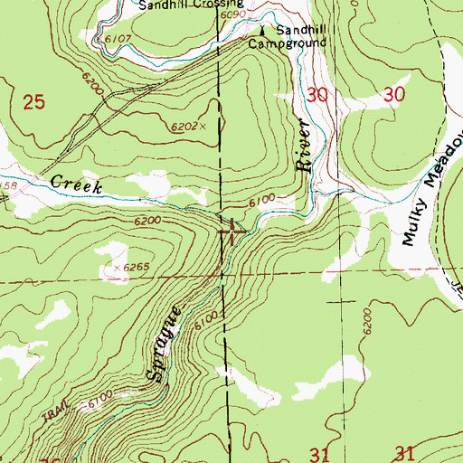 Topographic Map of Cold Creek, OR