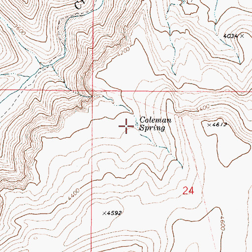 Topographic Map of Coleman Spring, OR