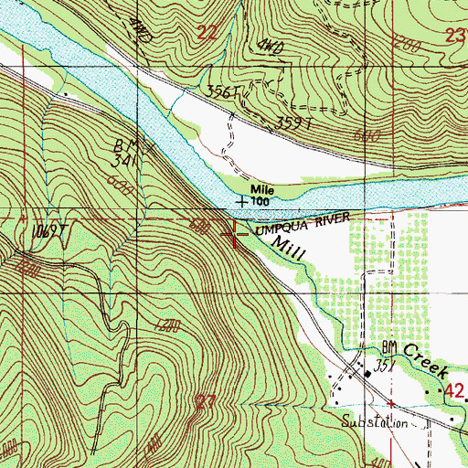 Topographic Map of Coles Valley, OR