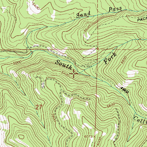 Topographic Map of Collins Creek, OR