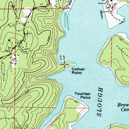 Topographic Map of Collver Point, OR