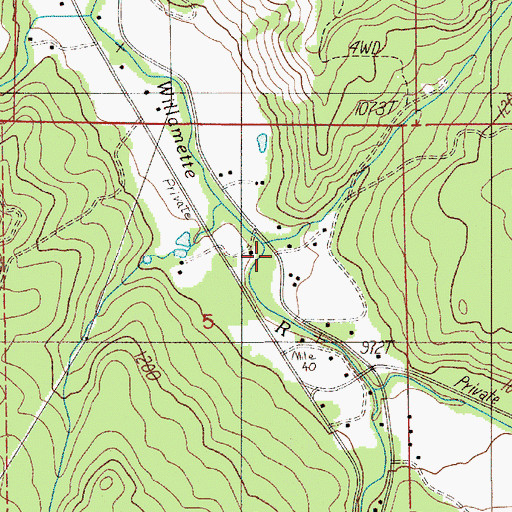 Topographic Map of Combs Creek, OR