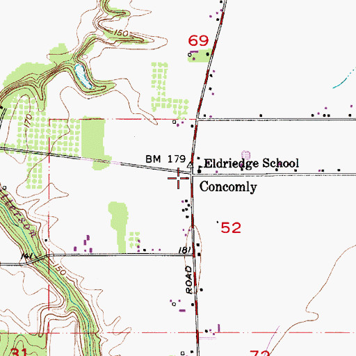 Topographic Map of Concomly (historical), OR