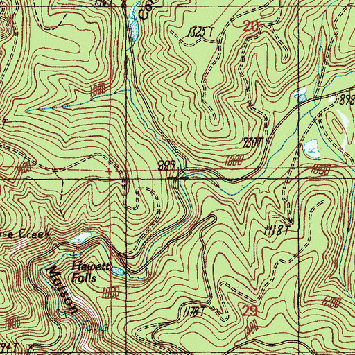 Topographic Map of Conklin Creek, OR