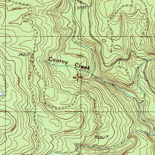 Topographic Map of Conroy Creek, OR