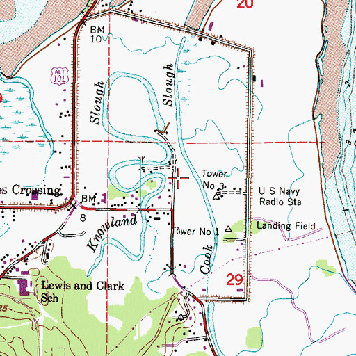 Topographic Map of Cook Slough, OR