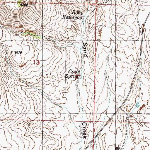 Topographic Map of Cook Spring, OR