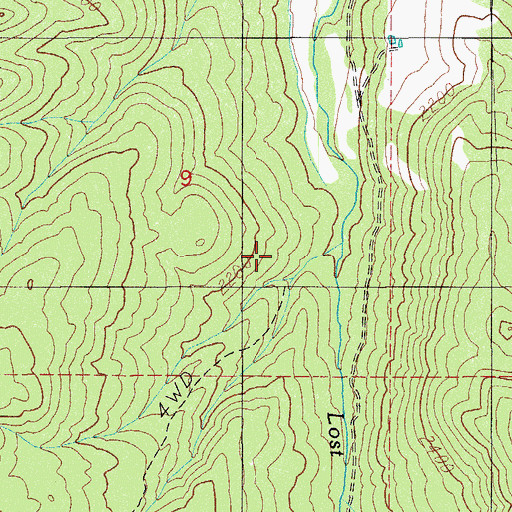 Topographic Map of Coon Creek, OR
