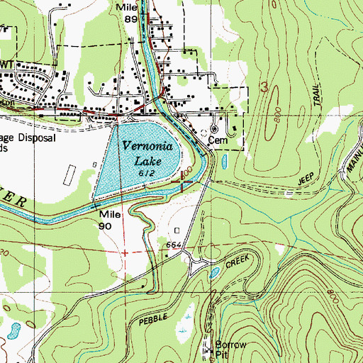 Topographic Map of Coon Creek, OR