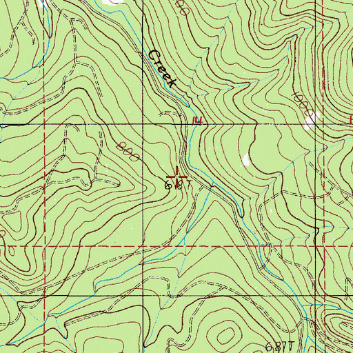 Topographic Map of Coon Creek, OR