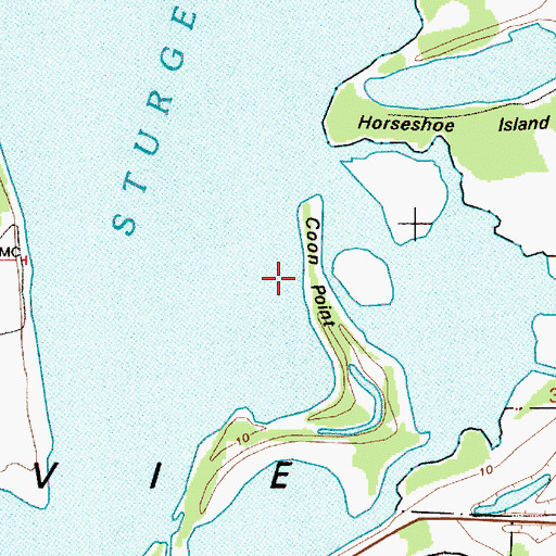 Topographic Map of Coon Point, OR