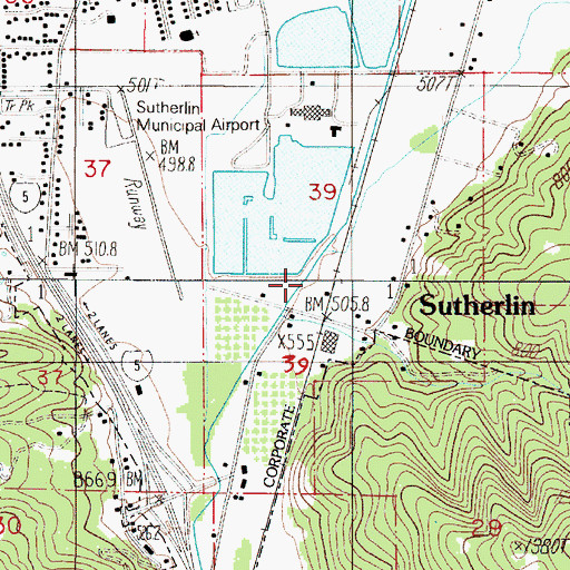 Topographic Map of Cooper Creek, OR