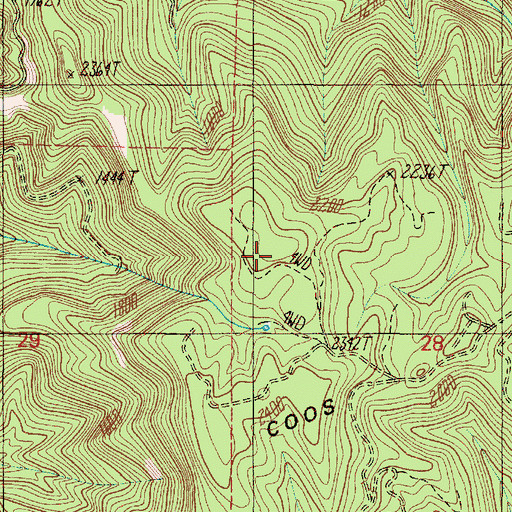 Topographic Map of Coos Mountain, OR
