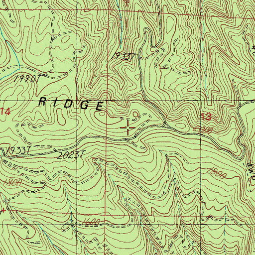Topographic Map of Coos Ridge, OR