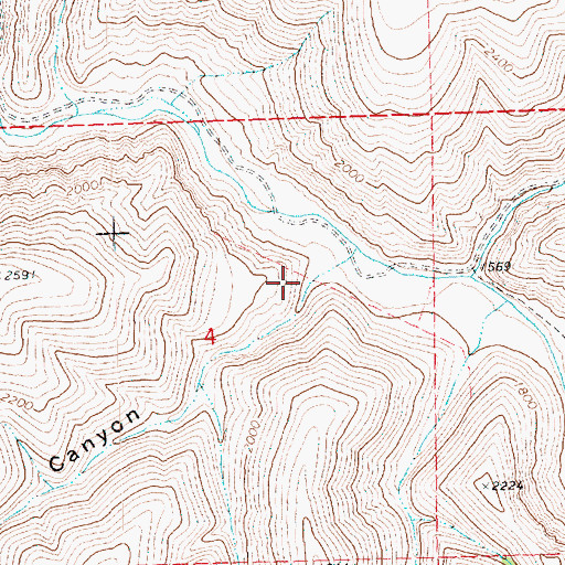 Topographic Map of Cope Canyon, OR