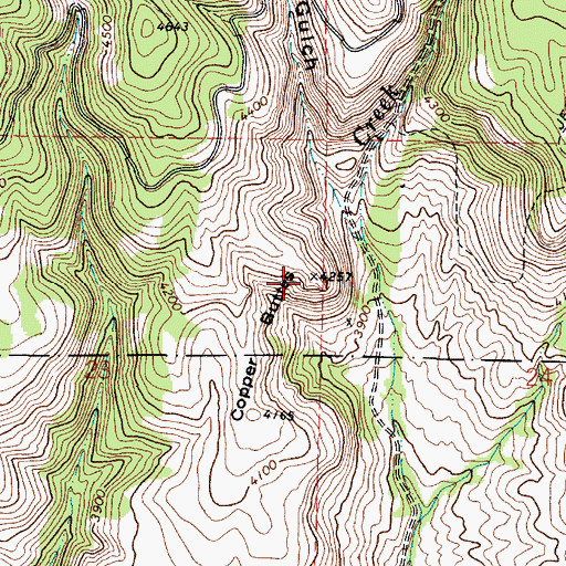 Topographic Map of Copper Buttes, OR