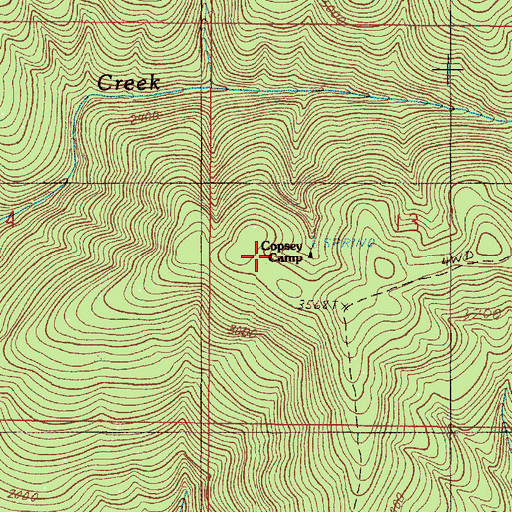 Topographic Map of Copsey Camp, OR