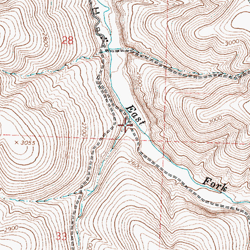 Topographic Map of Corley Creek, OR