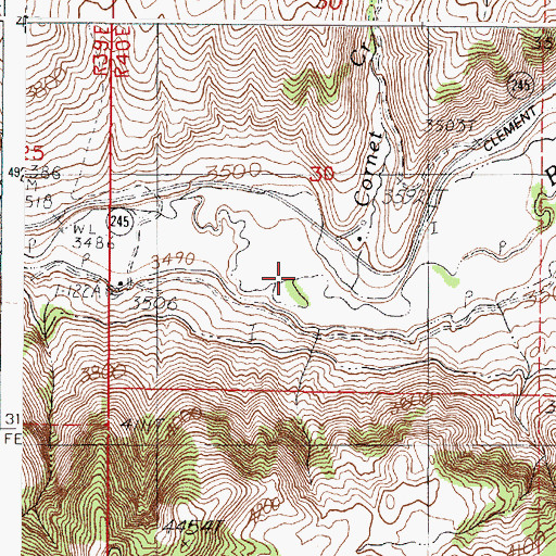 Topographic Map of Cornet Creek, OR