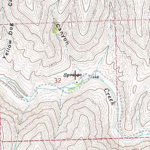 Topographic Map of Corral Canyon, OR
