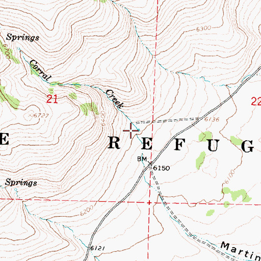 Topographic Map of Corral Creek, OR