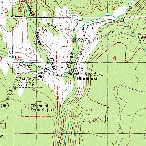 Topographic Map of Corral Creek, OR