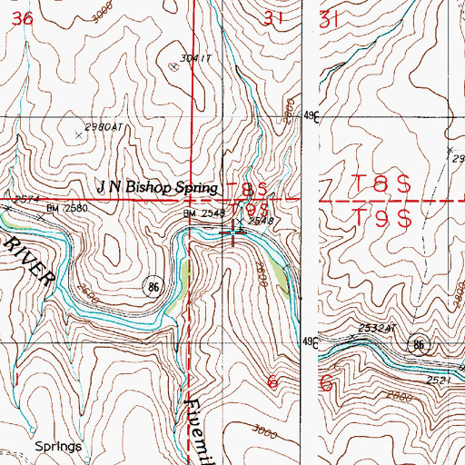 Topographic Map of Corral Gulch, OR